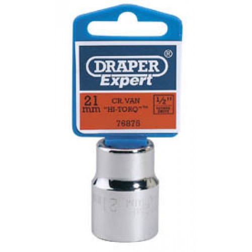 DRAPER Expert 21mm 1/2" Square Drive Hi-Torq&#174; 12 Point Socket