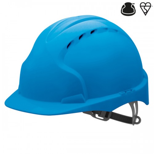 EVO2 Safety Helmet With Slip Ratchet - Blue - Vented