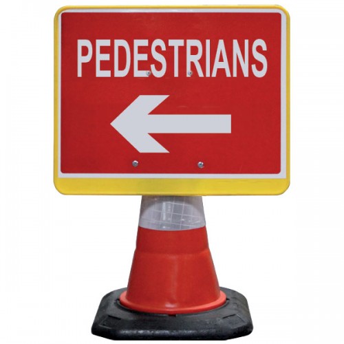 Portacone Sign | Pedestrian Left | PACK OF 5