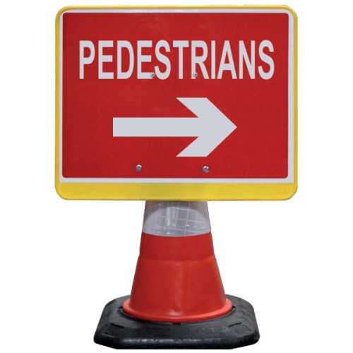 Portacone Sign | Pedestrian Right | PACK OF 5
