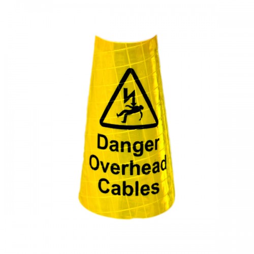 75cm Yellow Sleeve | Danger Overhead Cables | PACK OF 50