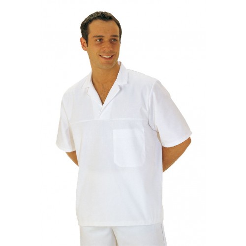 Bakers Shirt Short Slv., White, Large | R