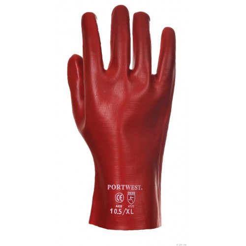  PVC Gauntlet  27cm, Red, XL 