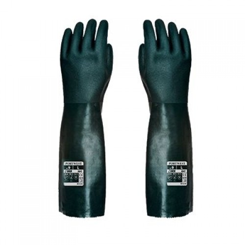 Double Dipped PVC Gauntlet, Green, XL | R