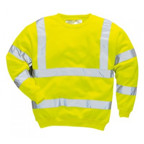 Hi-Vis Sweatshirt, Yellow, XXL | R