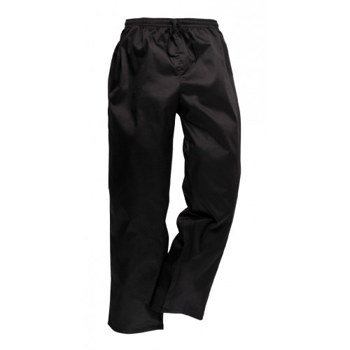 Drawstring Chef Trousers, Black, XSmall | R
