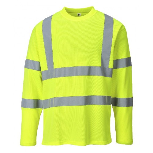 Hi-Vis T-Shirt Long Sleeves, Yellow, 3 XL | R