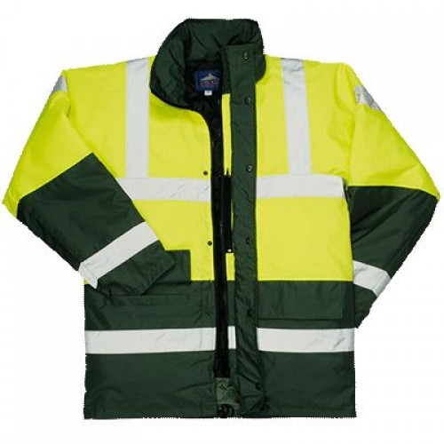 Contrast Traffic Jacket, Yellow Green Large