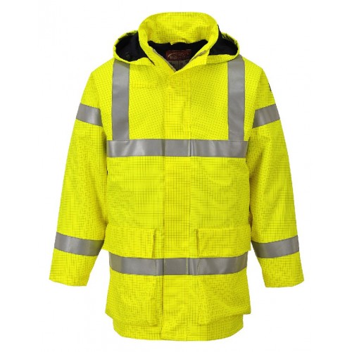 Bizflame FR Rain Jacket, Yellow, XXL | R