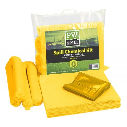 Spill Chemical Kit 20Ltr Yellow,  