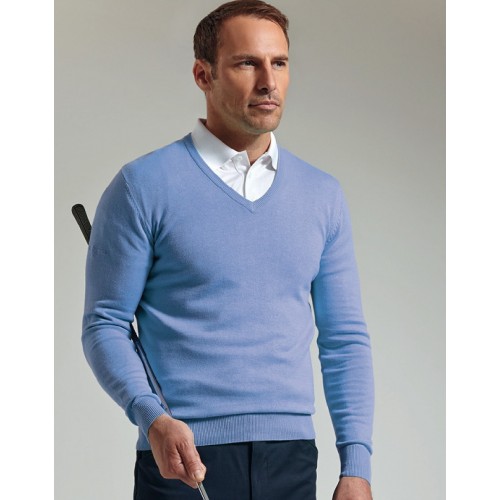 Cotton V Neck Sweater | BLACK | XL