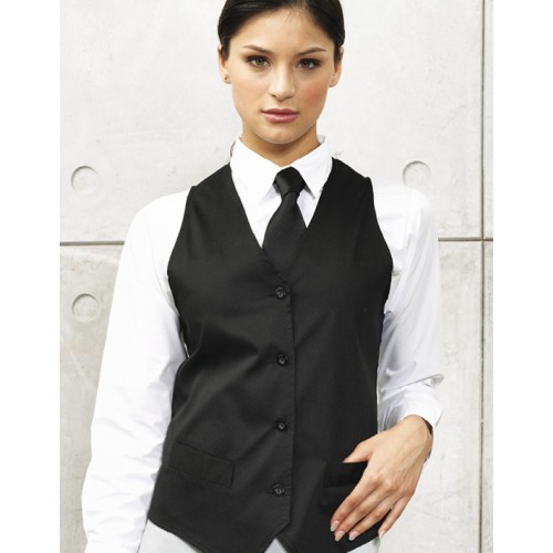 Ladies Hospitality Waistcoat | BLACK | L
