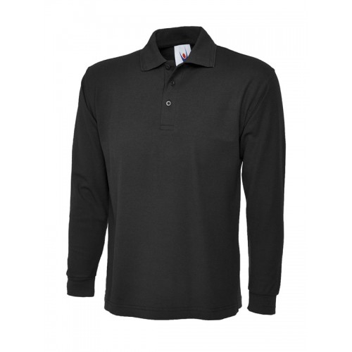 Suresafe Long Sleeved Polo Shirt | Black | SMALL