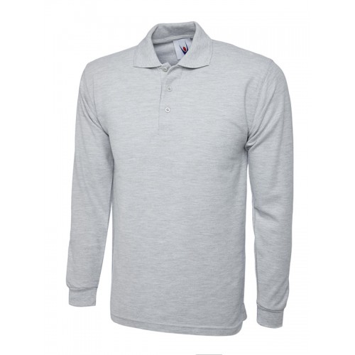 Suresafe Long Sleeved Polo Shirt | Heather Grey | LARGE