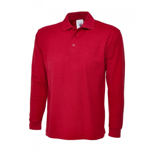 Suresafe Long Sleeved Polo Shirt | Red | X-SMALL