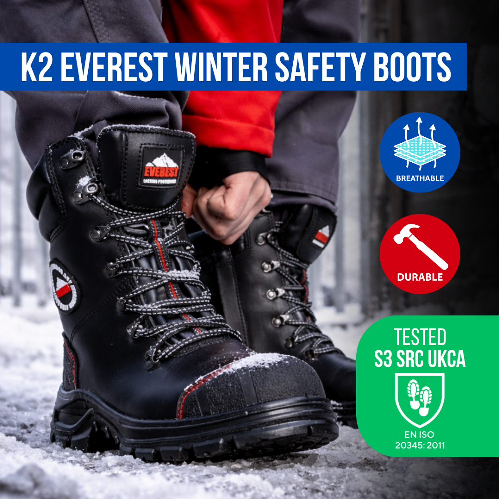 Everest Natural Leather Winter Safety Boots - Image 2
